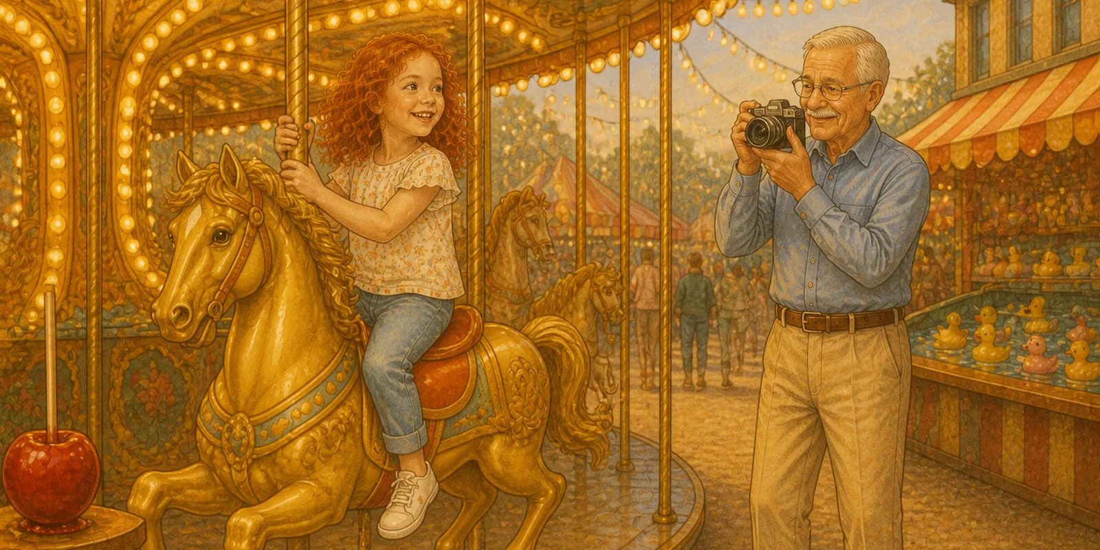Illustration de la page 3 de Capucine et Papy Georges à la fête foraine