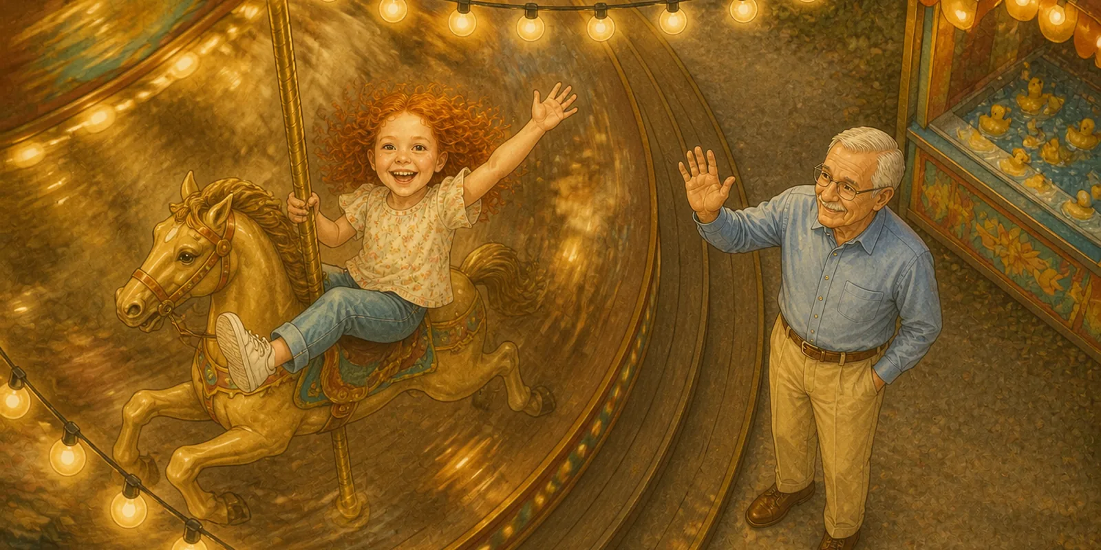 Illustration de la page 4 de Capucine et Papy Georges à la fête foraine