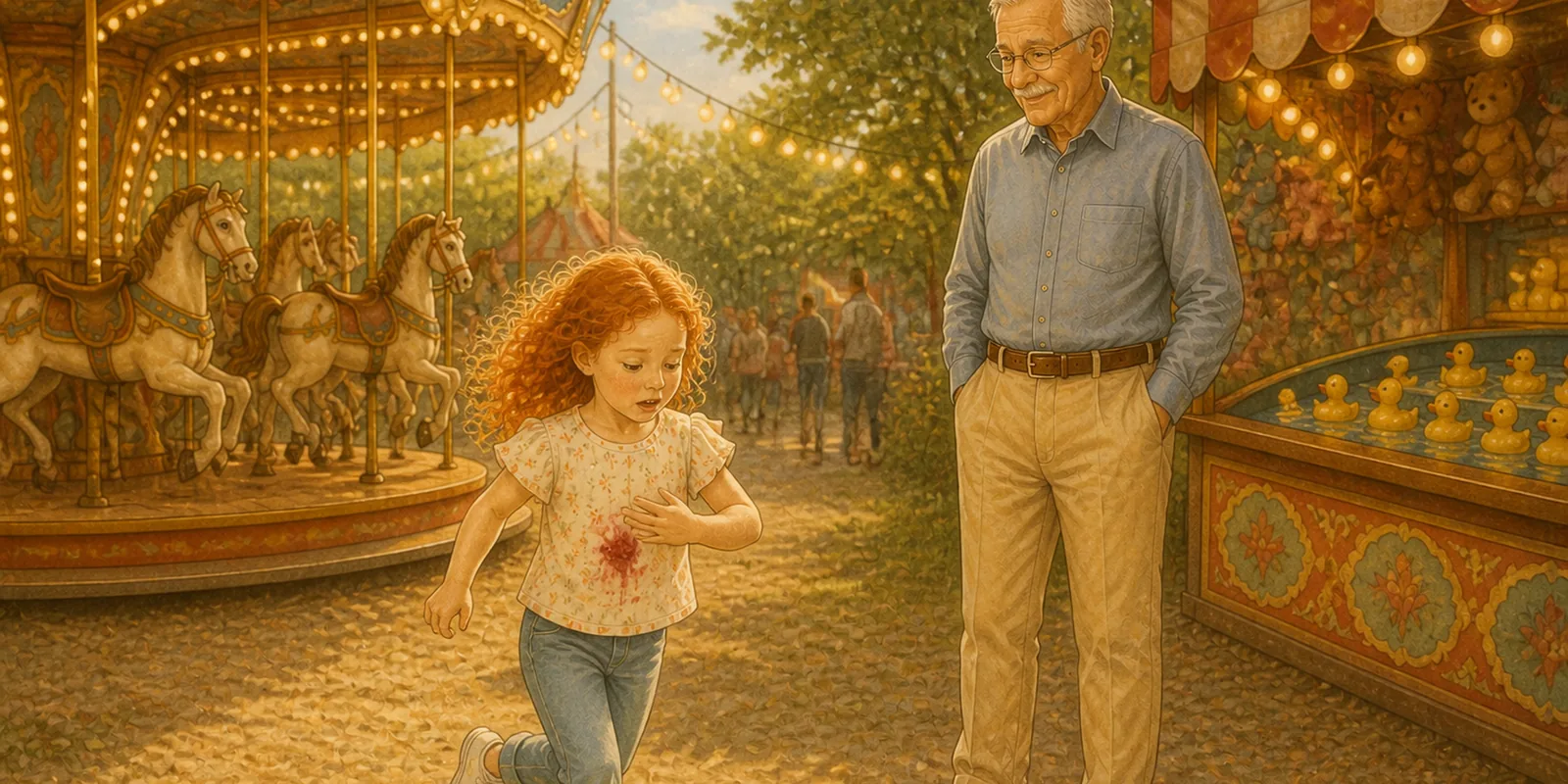 Illustration de la page 5 de Capucine et Papy Georges à la fête foraine