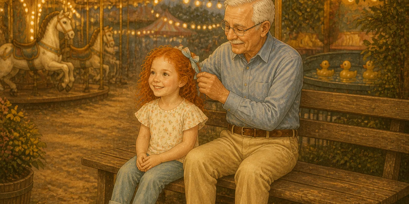 Illustration de la page 7 de Capucine et Papy Georges à la fête foraine
