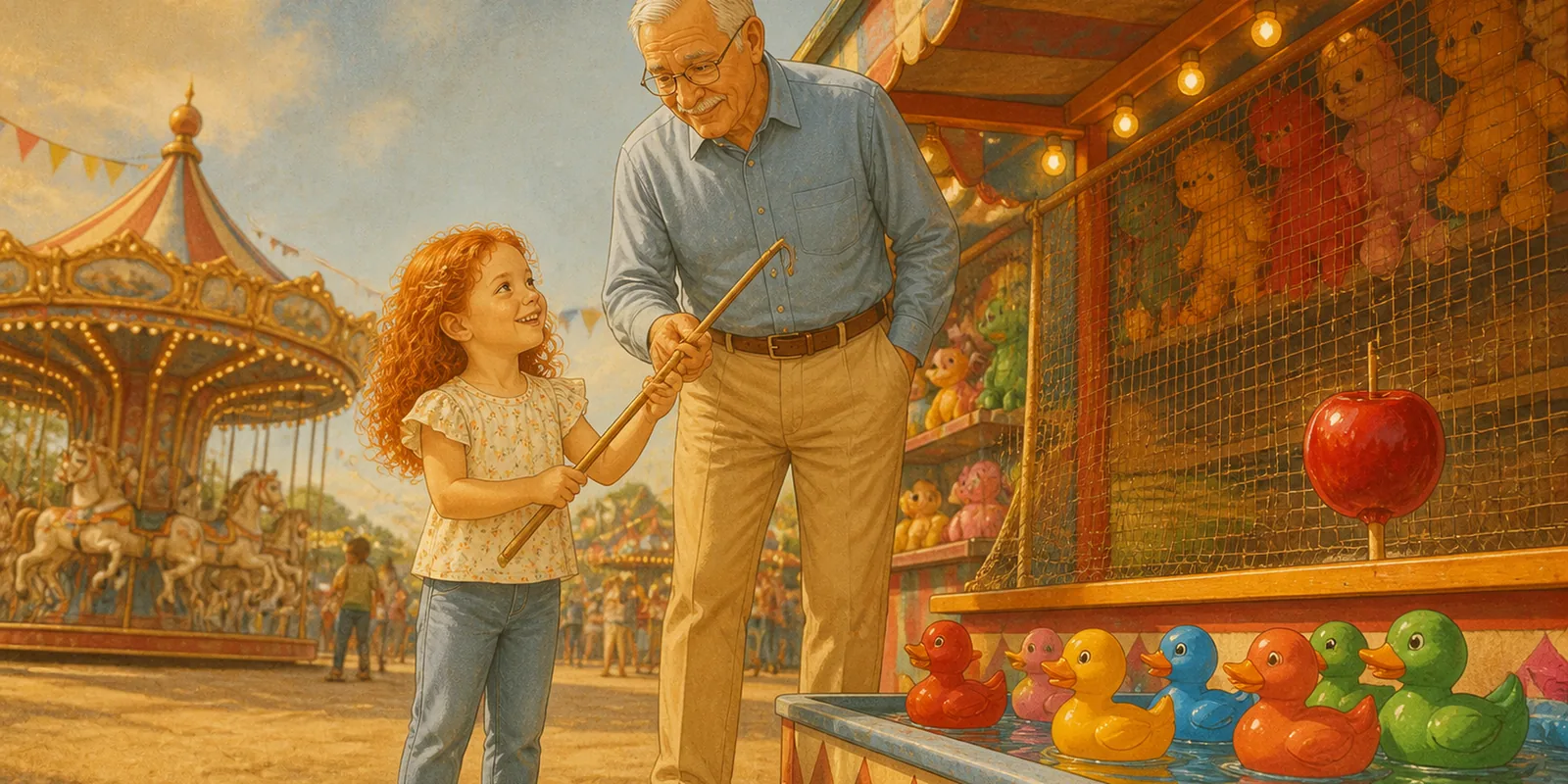Illustration de la page 9 de Capucine et Papy Georges à la fête foraine