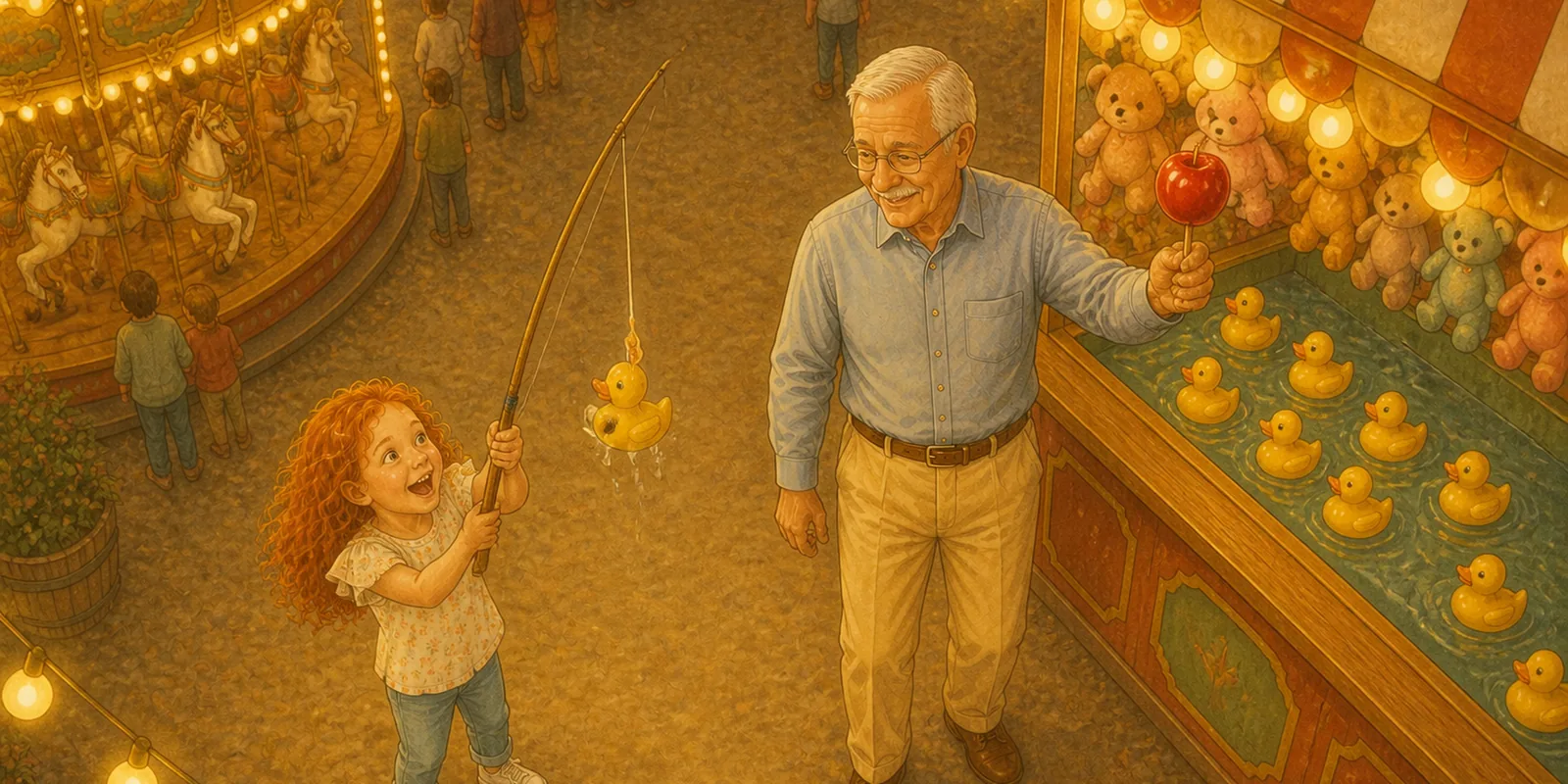 Illustration de la page 10 de Capucine et Papy Georges à la fête foraine