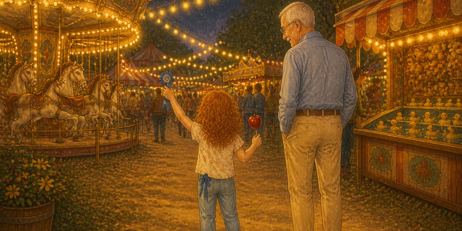 Illustration de la page 13 de Capucine et Papy Georges à la fête foraine
